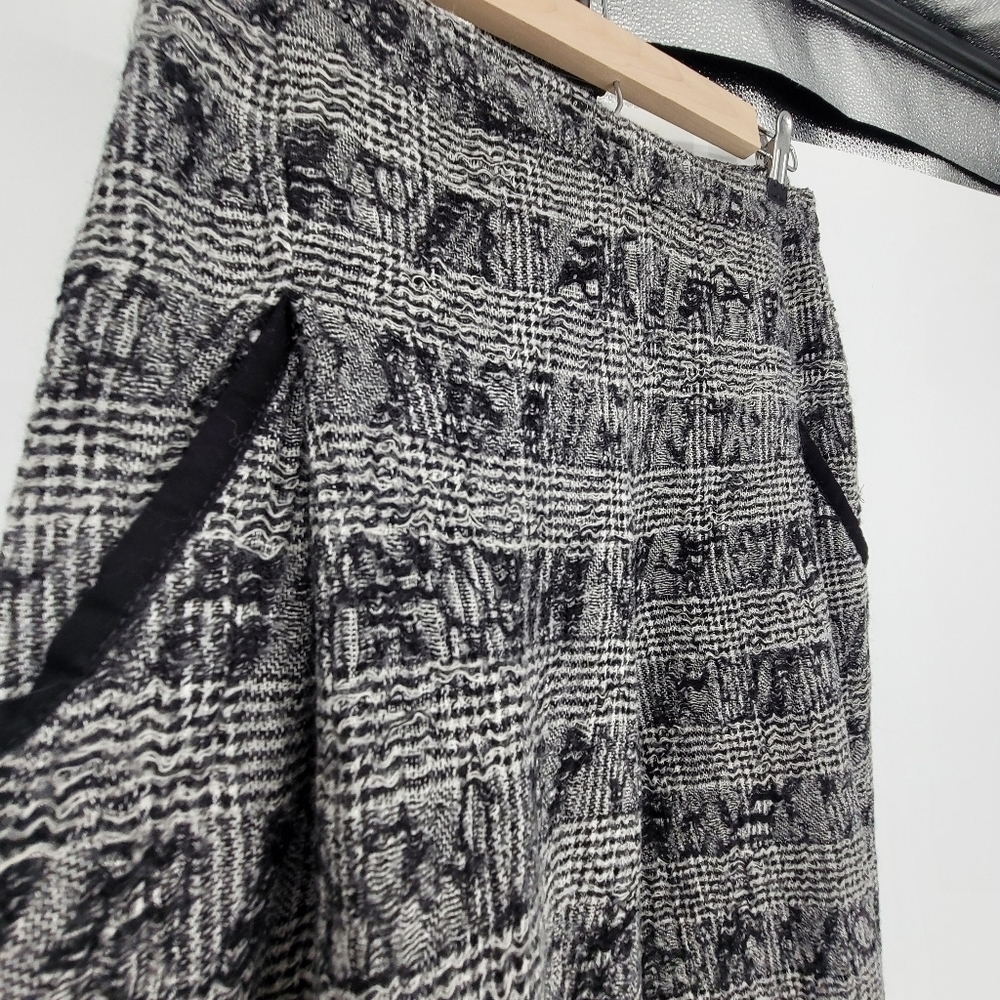INGRID MUNT knitted black white straight leg wool viscose pants size small - Picture 5 of 11